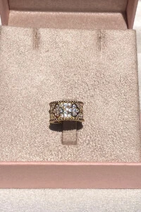 Fake Piercing Trevo Zircônia Ouro 18k