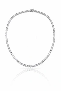 Colar Riviera 3mm Zircônia Ródio Branco