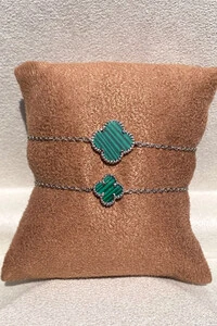 Pulseira Trevo Malaquita P