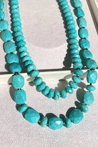Colar Pedra Turquesa Jane Ouro 18k