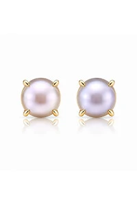 Brinco Botão Pérola Barroca Furtacor Ouro 18k