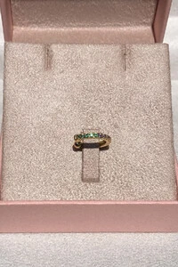 Fake Piercing Fino Zircônias Coloridas Ouro 18k