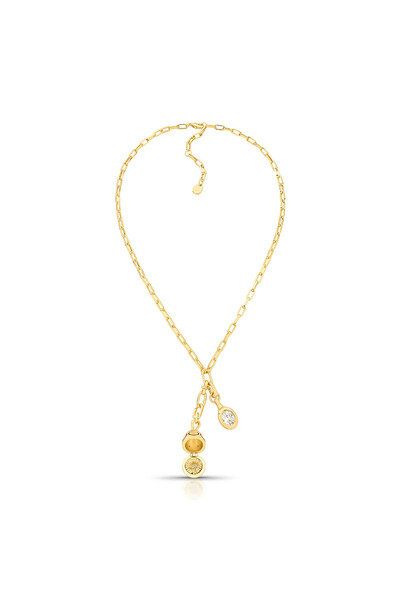 Foto Colar Cartier Pingentes na Ponta Banhado no Ouro 18k