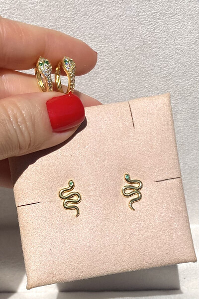 Foto Brinco kit Cobra Mini Ouro 18k