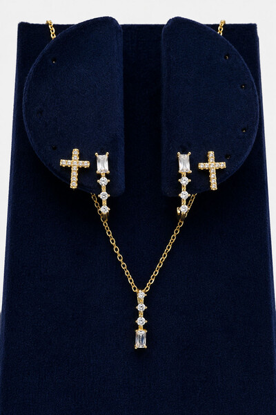 Foto Conjunto Earhook Palito Ouro 18k