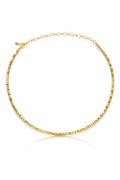 Foto Colar Choker Canutilho Metal Ouro 18k