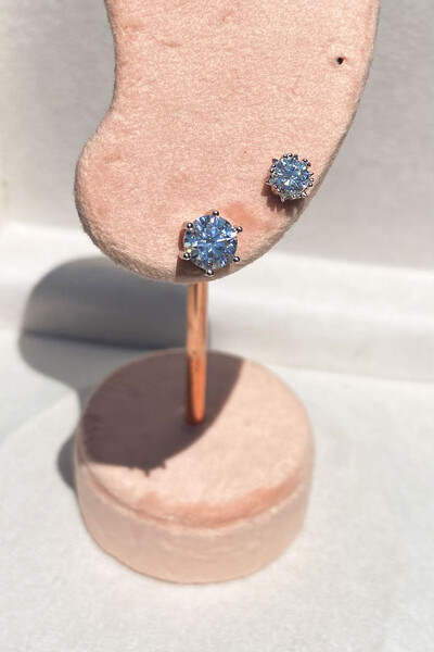 Conjunto Brincos Pontos Luz Moissanites Prata 925 Ródio Branco