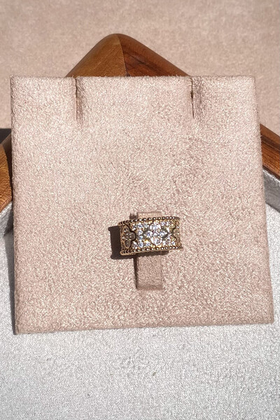 Foto Fake Piercing Trevo Zircônia Ouro 18k