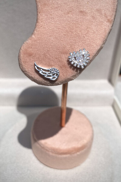 FotoBrinco Asa Zircônias Prata 925