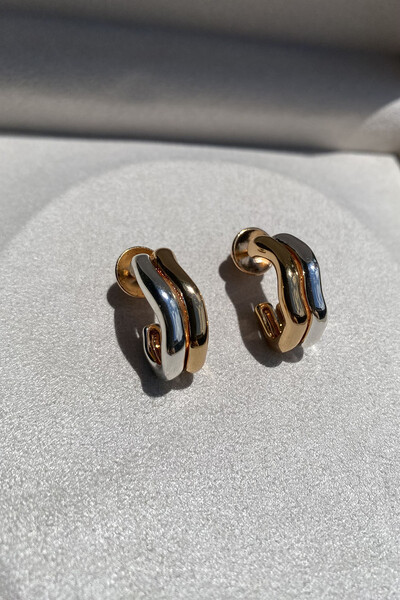 FotoBrinco Argola Ondas Bicolor