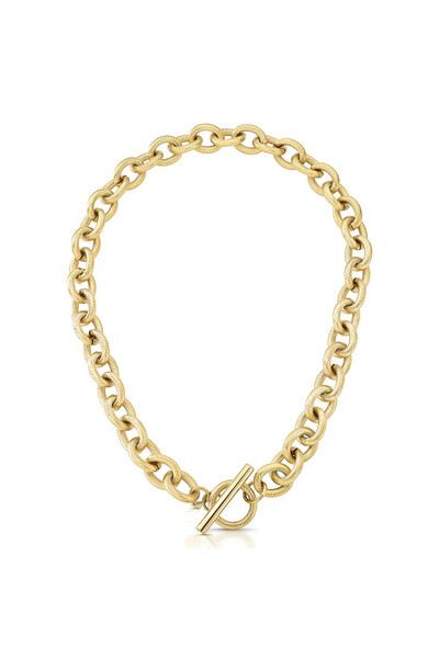 Foto Colar Corrente dourado Elos Texturizados