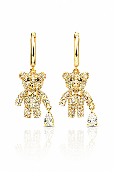 Foto Brinco Argola Teddy Zircônia Ouro 18k
