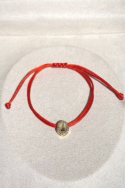 Foto Pulseira Nsra Aparecida Zircônias Vermelha