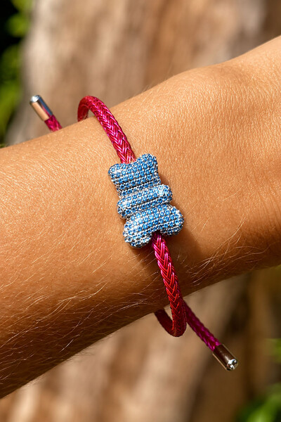 Foto Pulseira Urso Pink Ajustável