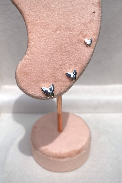 FotoBrinco Trio Borboletas Prata 925