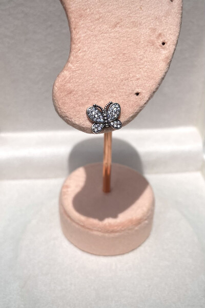 FotoBrinco Borboletas Zircônias Prata 925 Envelhecida