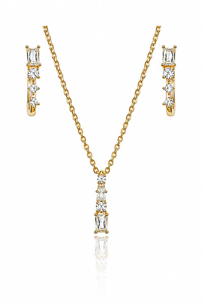 Foto Conjunto Earhook Palito Ouro 18k