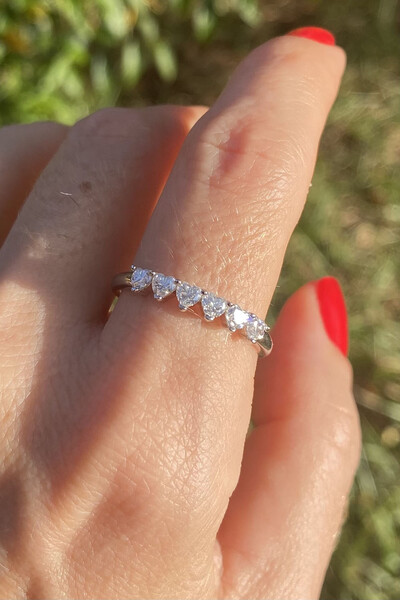 Foto Anel Moissanite Aliança 3MM Prata 925 Ródio Branco