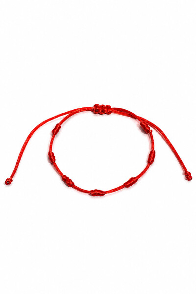 Foto Pulseira Proteção dos 7 Nós Vermelha