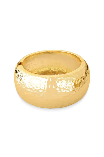 Foto Bracelete martelado largo Ouro 18k