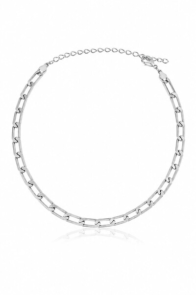 Foto Colar Choker Groumet Ródio