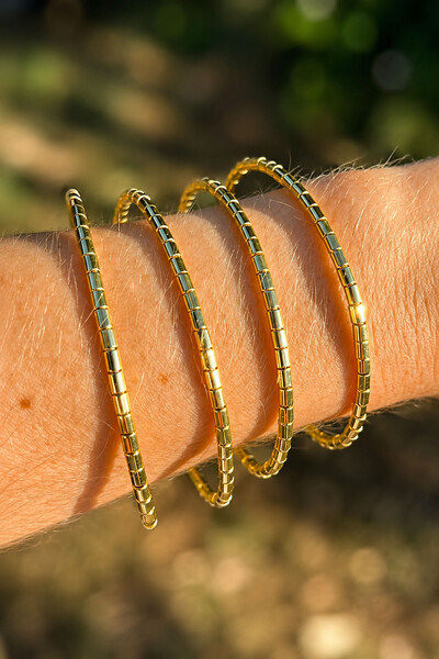 Foto Pulseira Bracelete Canutilho Ouro 18k