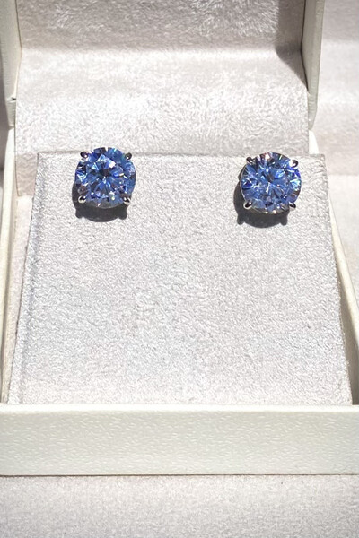 Foto Brinco Ponto Luz Zircônias 10MM Ródio Branco