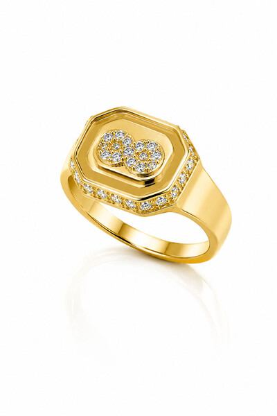 Foto Anel Infinito Zircônia Ouro 18k