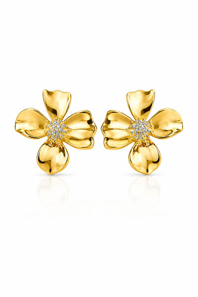 Foto Brinco Flor Especial Ouro 18k
