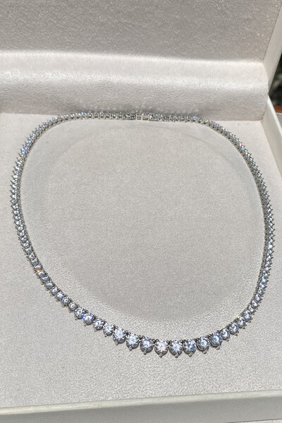 FotoColar Riviera Liz Zircônia Ródio Branco