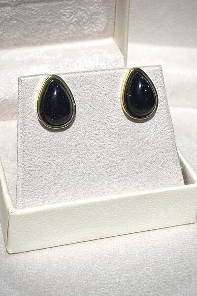 FotoBrinco Gota Pedra Estrela Ouro 18k