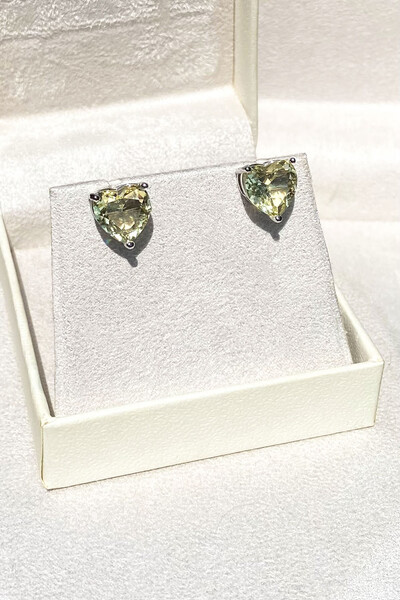 FotoBrinco Coração Yellow Ródio Branco