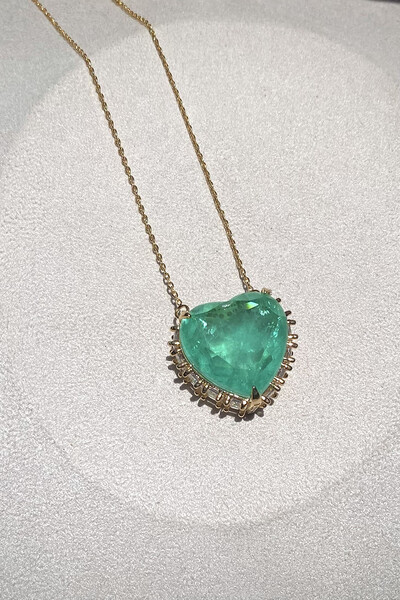 FotoColar Coração Turmalina Fusion Dourado