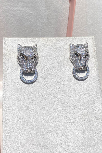 FotoBrinco Leopardo Zircônias Ródio