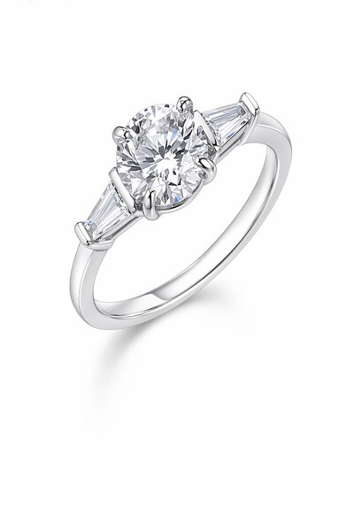 Foto Anel Moissanite 8MM Prata 925 Ródio Branco