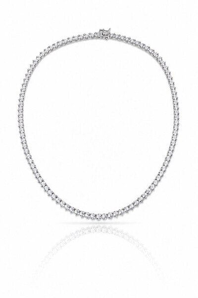 Foto Colar Riviera 3mm Zircônia Ródio Branco