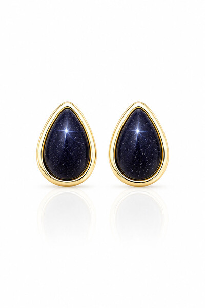 Foto Brinco Gota Pedra Estrela Ouro 18k