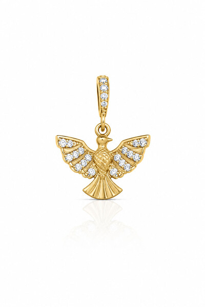 Foto Pingente Espírito Santo Zircônia Banhado no Ouro 18k