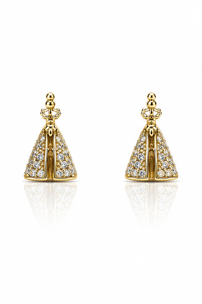 Foto Brinco Nsra Aparecida Ouro 18k