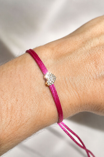 Foto Pulseira Pingente Coração P Zircônias Pink