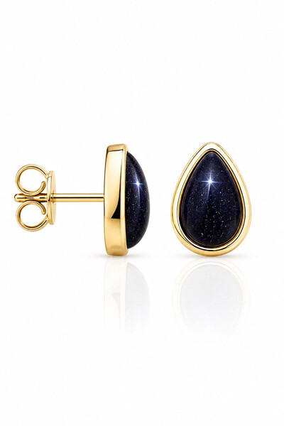 Foto Brinco Gota Pedra Estrela Ouro 18k