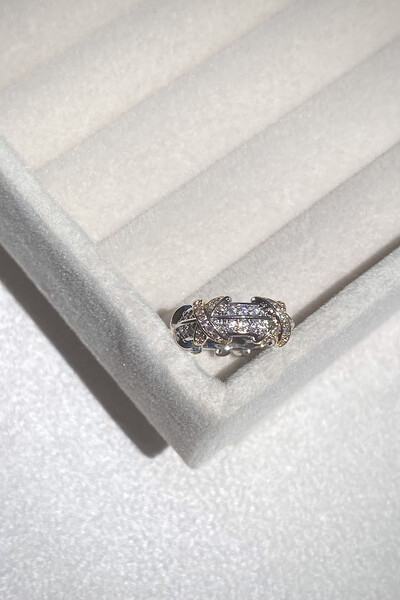 Foto Fake Piercing X Zircônias Ródio Branco