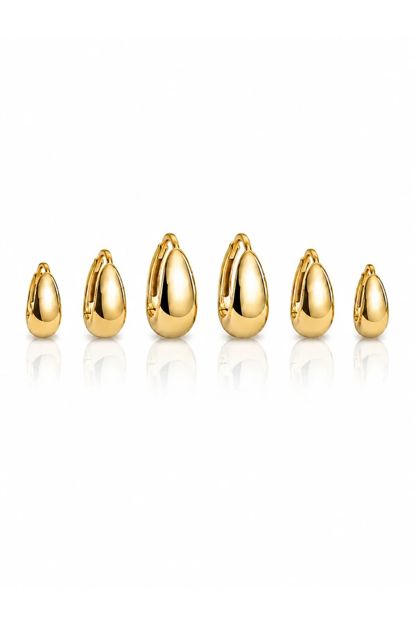 Brinco Trio Argola Lisa Ouro 18k