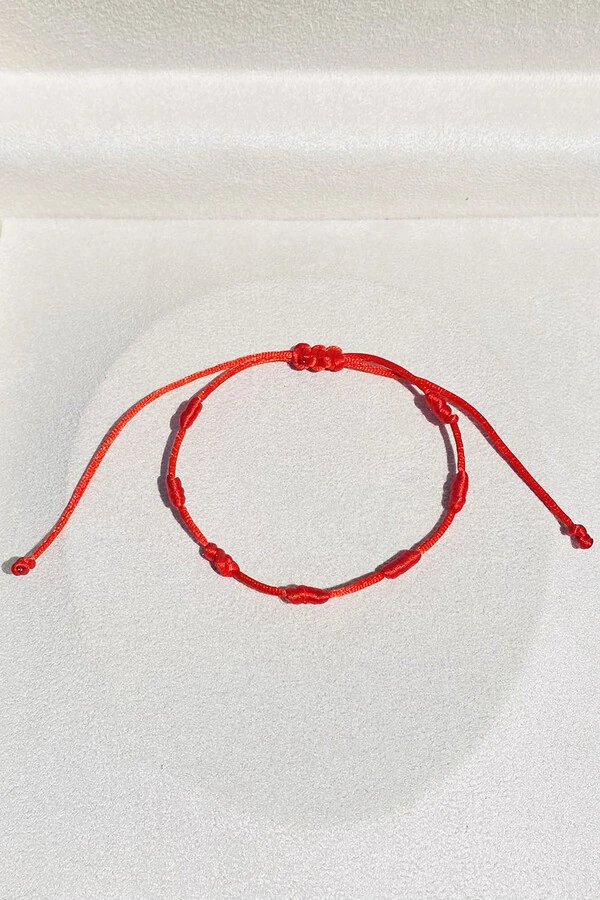 Pulseira Proteção dos 7 Nós Vermelha