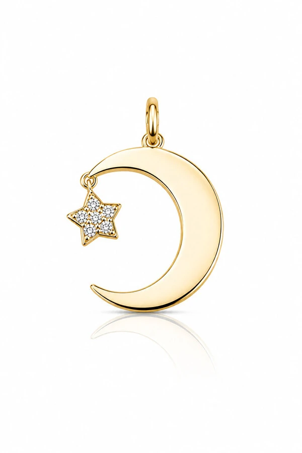 Pingente Lua Ouro 18k