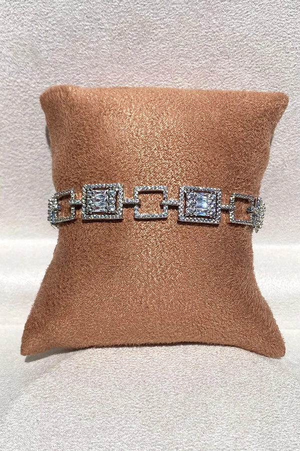 Pulseira Riviera Retangular Zircônias