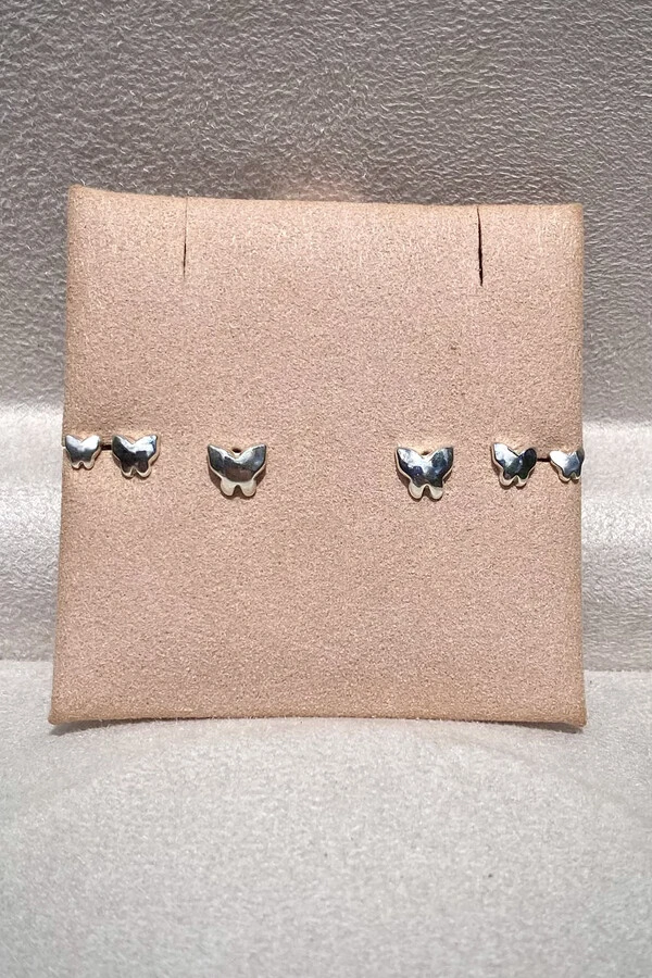 Brinco Trio Borboletas Prata 925