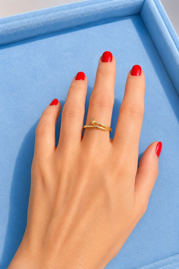 Anel Prego Ouro 18k