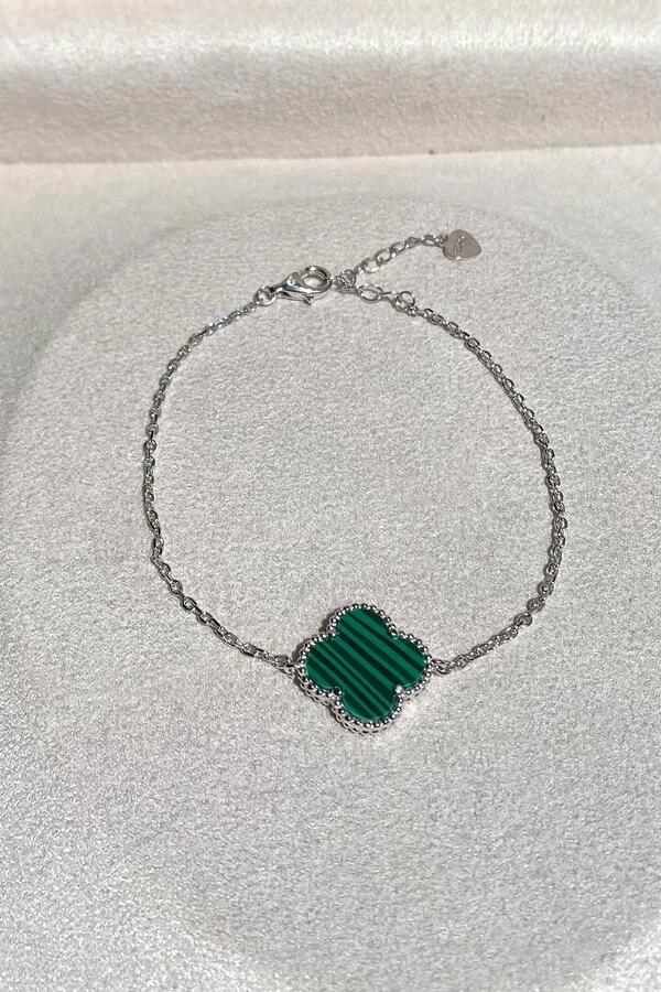 Pulseira Trevo Malaquita M