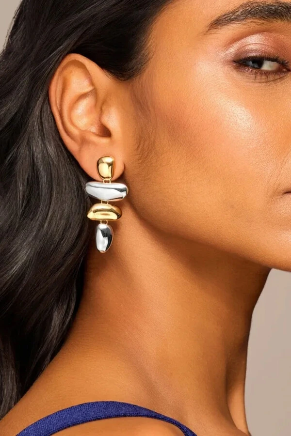 Brinco Duo Cascata Assimétrico